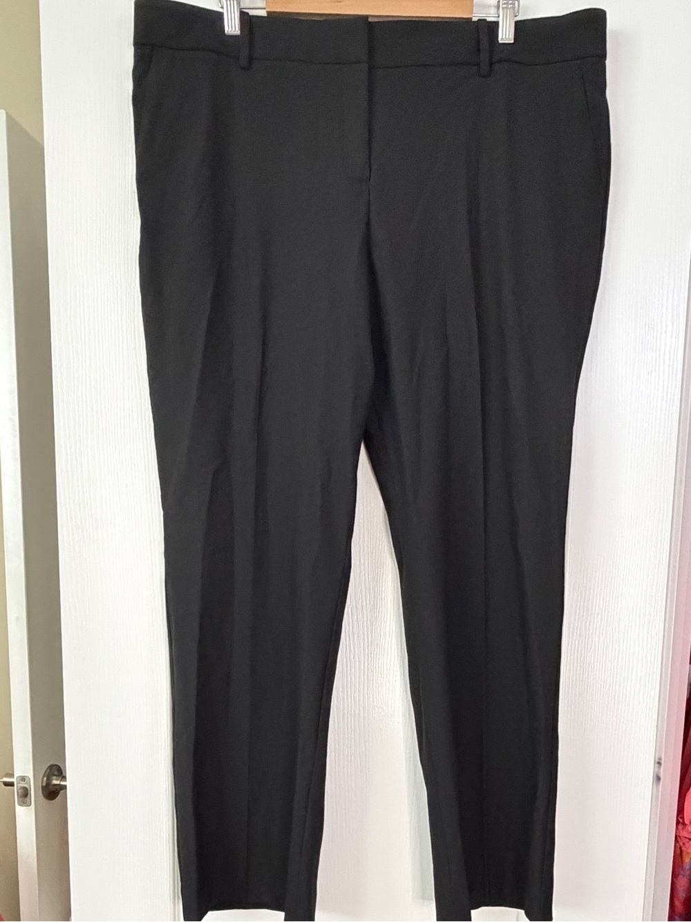 Ann Taylor Women's Straight Leg Dress Pants Black Career Office Size 18 NWT